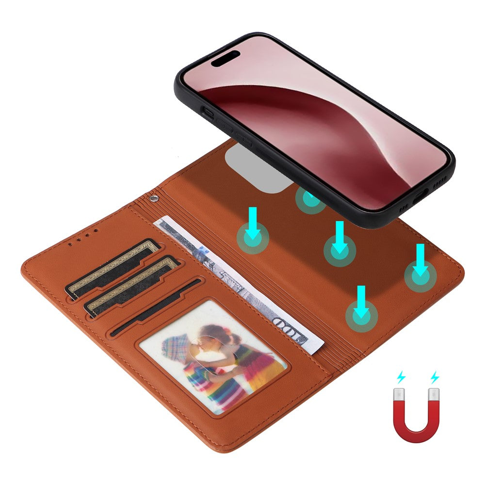 iPhone 16 Pro Wallet Flip Cover – Brun - produktbillede 3