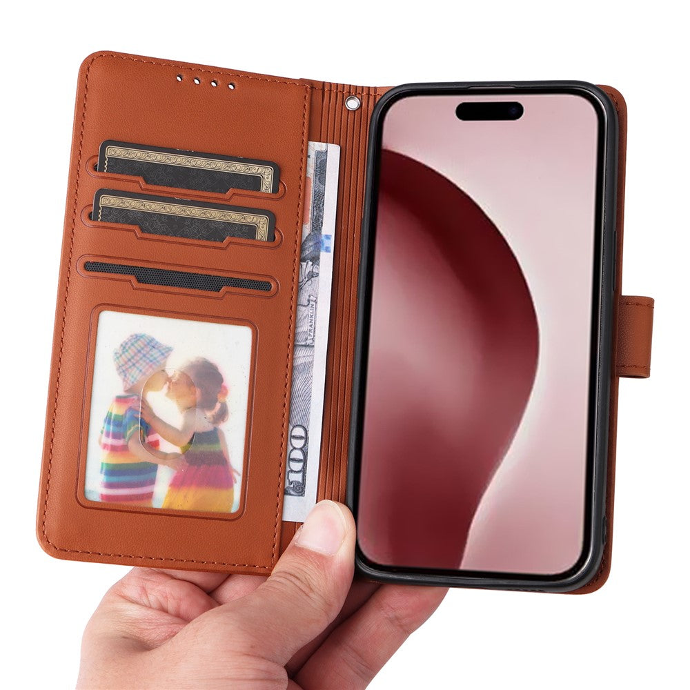 iPhone 16 Pro Wallet Flip Cover – Brun - produktbillede 7