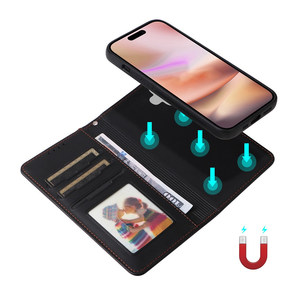 iPhone 16 Plus Wallet Flip Cover – Sort - produktbillede 3