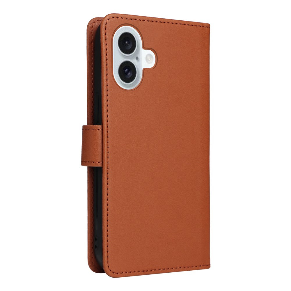 iPhone 16 Plus Wallet Flip Cover – Brun - produktbillede 9