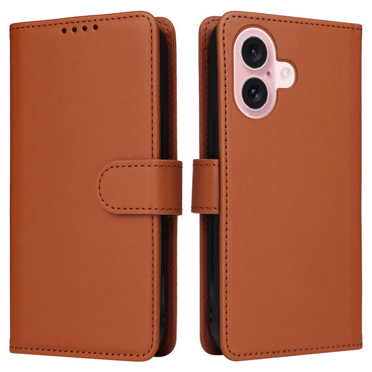 iPhone 16 Wallet Flip Cover – Brun - produktbillede 1