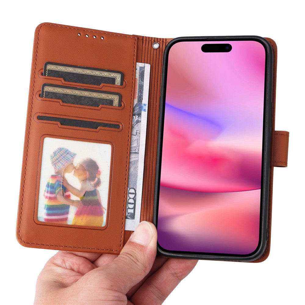 iPhone 16 Wallet Flip Cover – Brun - produktbillede 7