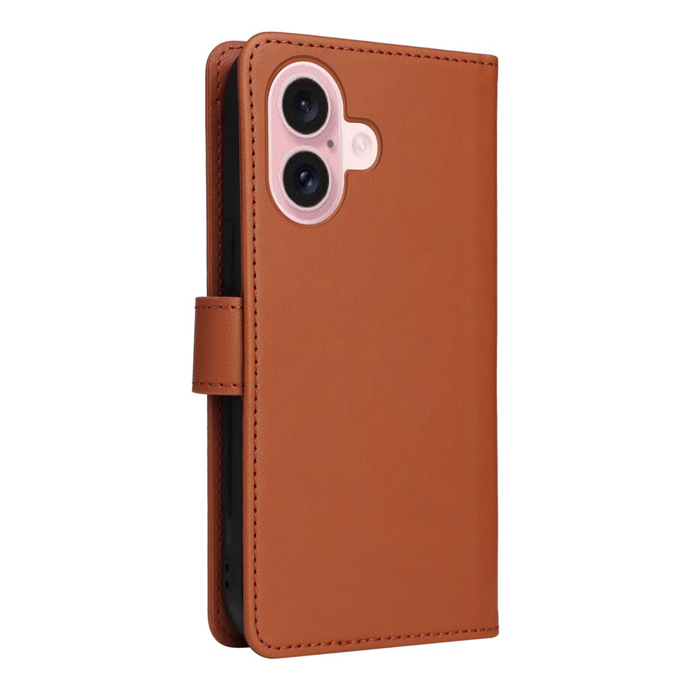 iPhone 16 Wallet Flip Cover – Brun - produktbillede 9