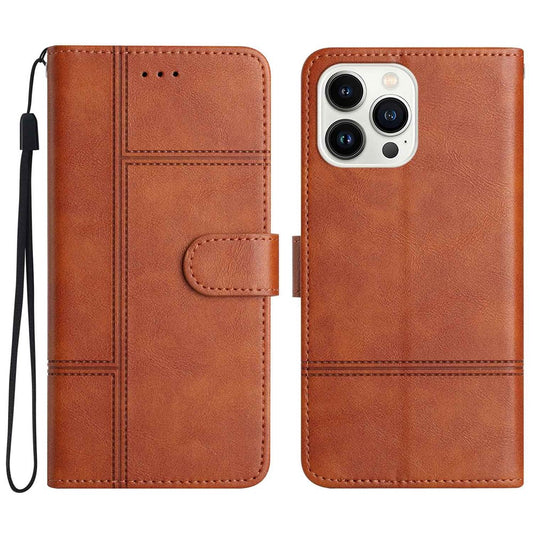 iPhone 12/12 Pro Wallet Flip Cover Cowhide – Brun - produktbillede 1