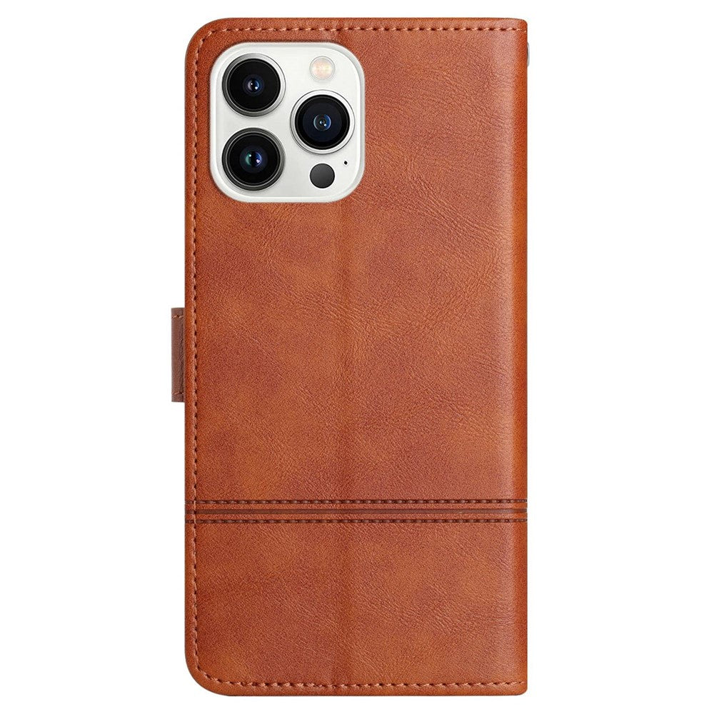 iPhone 12/12 Pro Wallet Flip Cover Cowhide – Brun - produktbillede 8