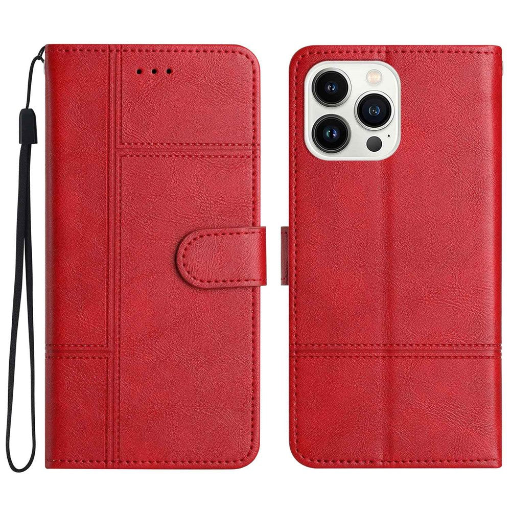iPhone 12/12 Pro Wallet Flip Cover Cowhide – Rød - produktbillede 1