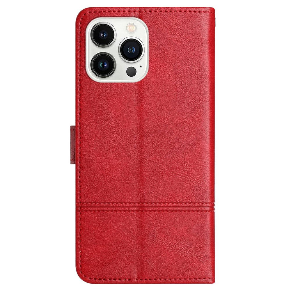 iPhone 12/12 Pro Wallet Flip Cover Cowhide – Rød - produktbillede 8