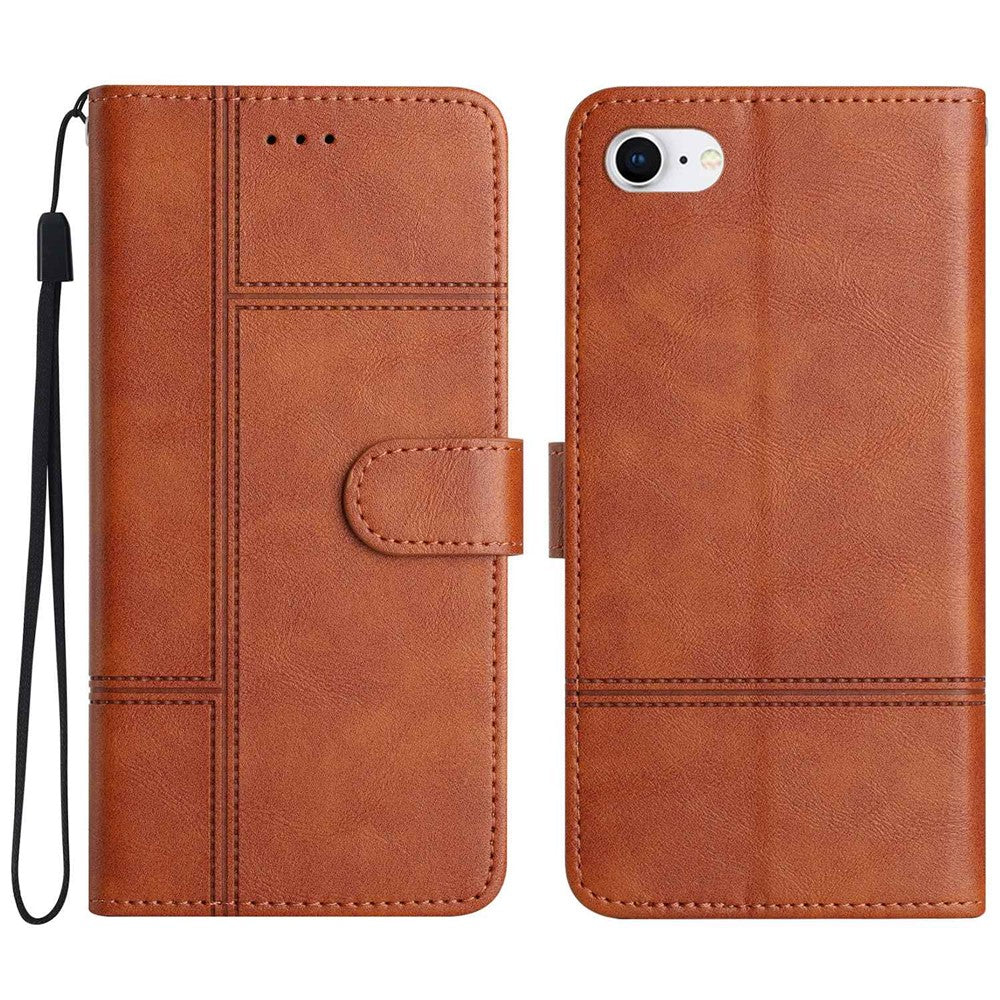 iPhone 7 / 8 / SE Wallet Flip Cover Calf – Brun