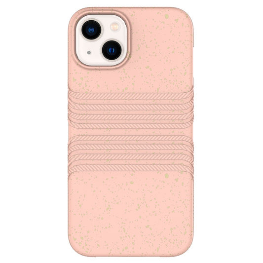 iPhone 14 TPU Cover Anti scratch Fully Biodegradable Wheat Straw Cell – Pink