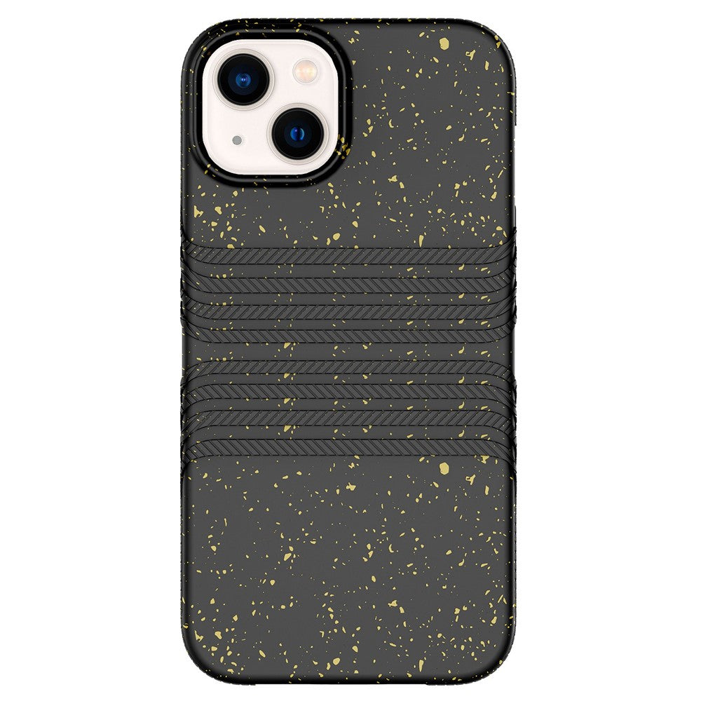 iPhone 14 TPU Cover Anti scratch Fully Biodegradable Wheat Straw Cell – Sort - produktbillede 1