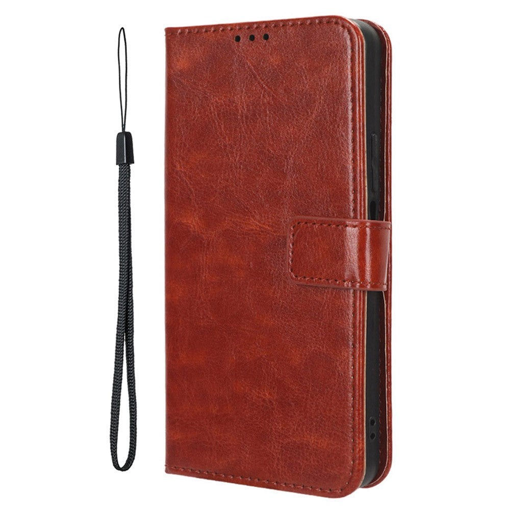 iPhone 16 Plus Læder Wallet Flip Cover crazy horse – Brun - produktbillede 5