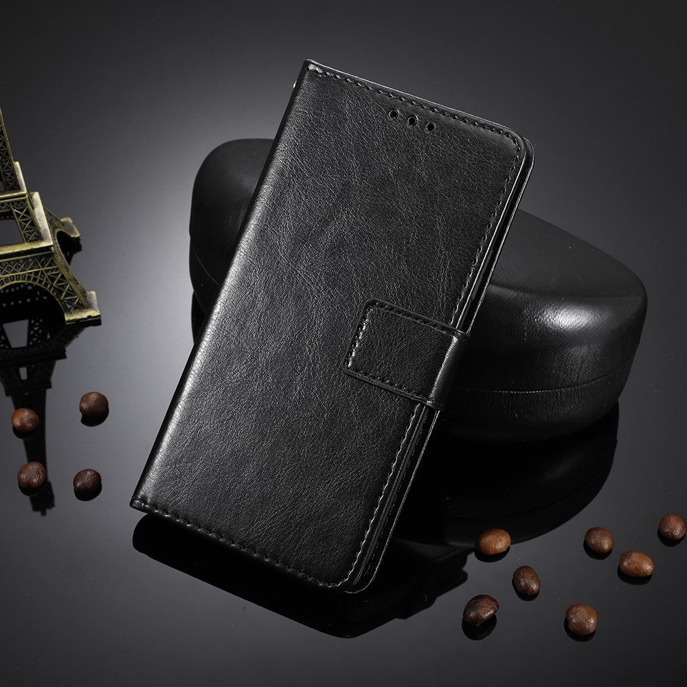 iPhone 16 Pro Læder Wallet Flip Cover crazy horse – Sort - produktbillede 8