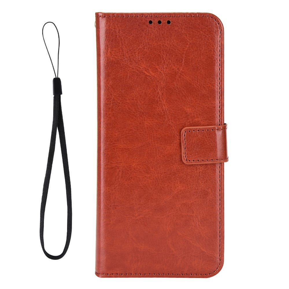 iPhone 16 Pro Læder Wallet Flip Cover crazy horse – Brun - produktbillede 5