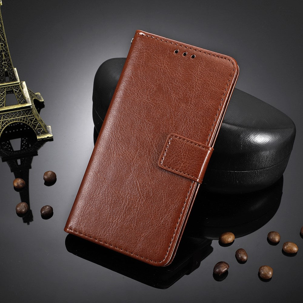 iPhone 16 Pro Læder Wallet Flip Cover crazy horse – Brun - produktbillede 7