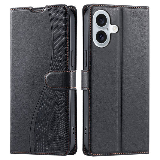 iPhone 16 Wallet Flip Cover Dots – Sort - produktbillede 1