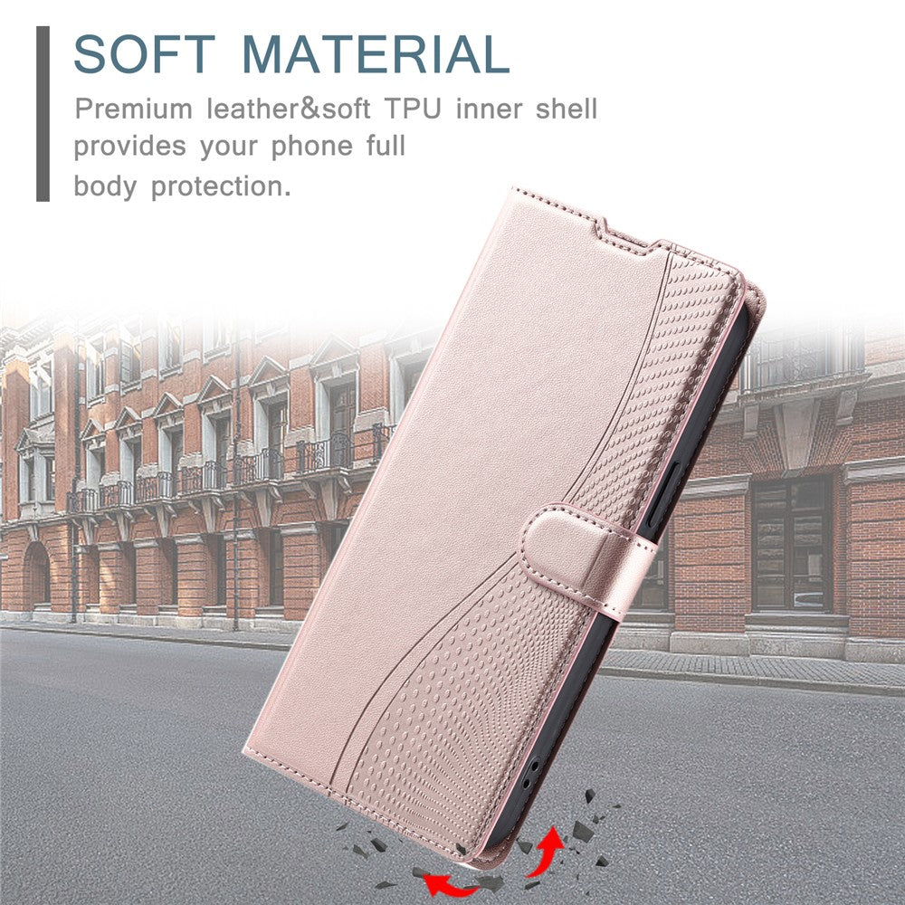 iPhone 16 Wallet Flip Cover Dots – Rosegold - produktbillede 5