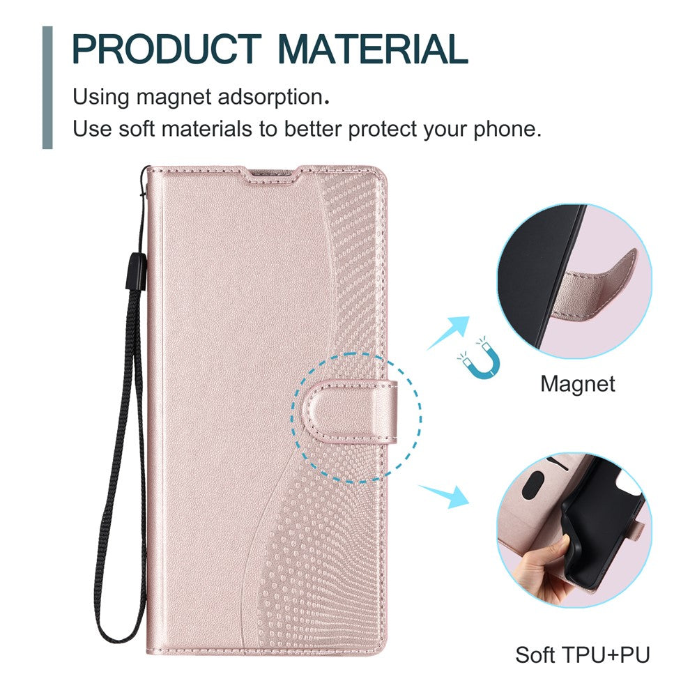 iPhone 16 Wallet Flip Cover Dots – Rosegold - produktbillede 6