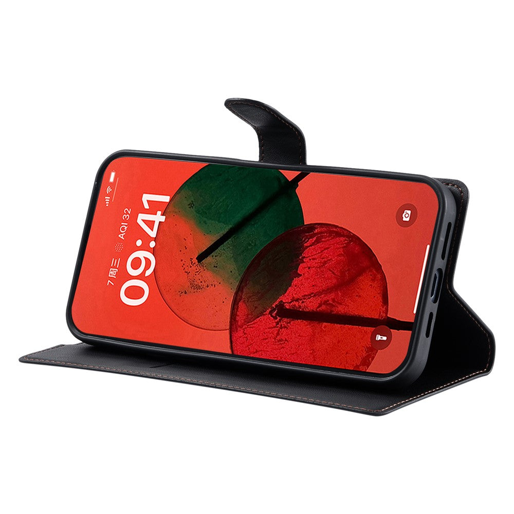 iPhone 16 Pro Wallet Flip Cover Dots – Sort - produktbillede 3