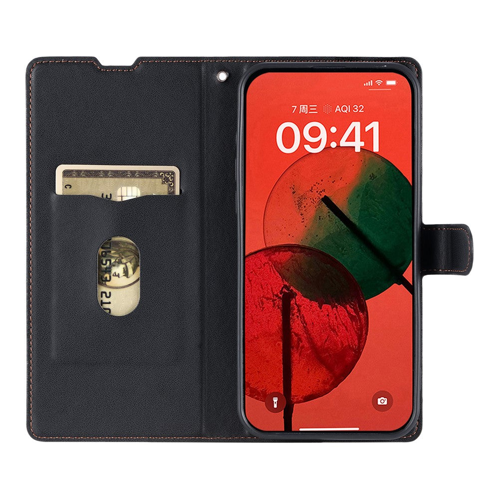 iPhone 16 Pro Max Wallet Flip Cover Dots – Sort - produktbillede 2