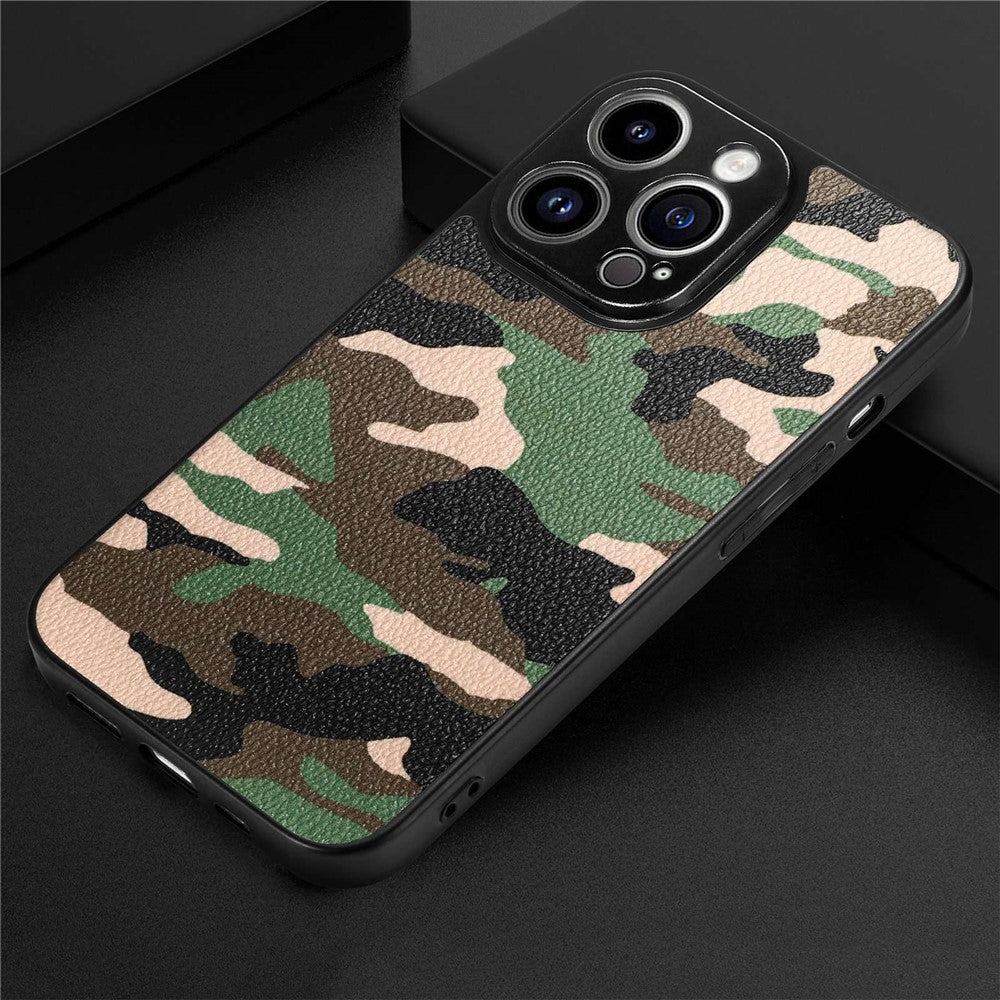 iPhone 14 Pro TPU Cover Camouflage Pattern Anti Fall Shockproof Support Wireless Charging – Grøn - produktbillede 11