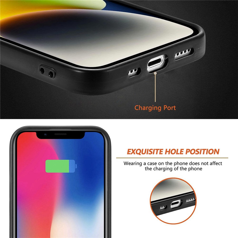 iPhone 14 TPU Cover Shockproof Camouflage Pattern Anti Fall Support Wireless Charging – Grøn - produktbillede 9
