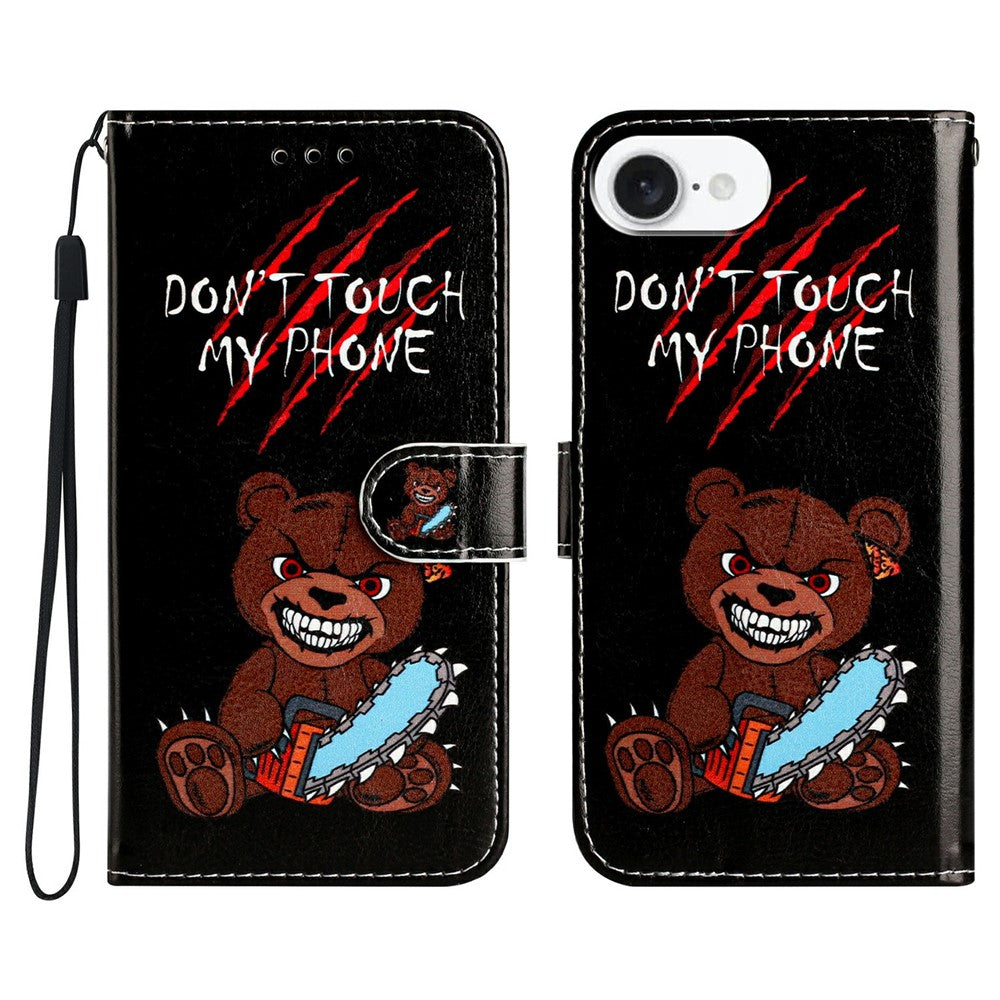 iPhone 16e / 17e Wallet Flip Cover Dont Touch My Phone - produktbillede 1