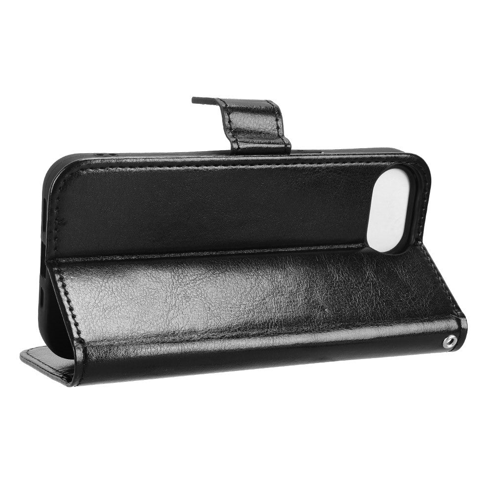 iPhone 16e / 17e Wallet Flip Cover Crazy Horse – Sort - produktbillede 3