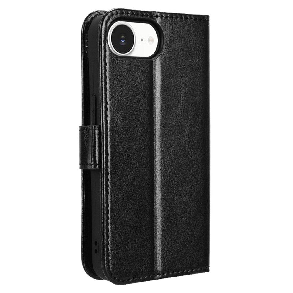 iPhone 16e / 17e Wallet Flip Cover Crazy Horse – Sort - produktbillede 6