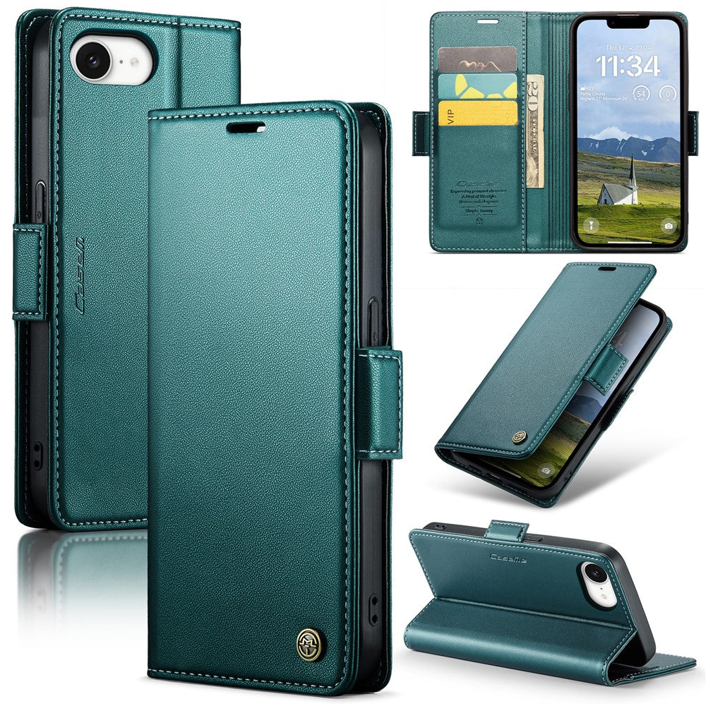 iPhone 16e / 17e Wallet Flip Cover RFID – Grøn