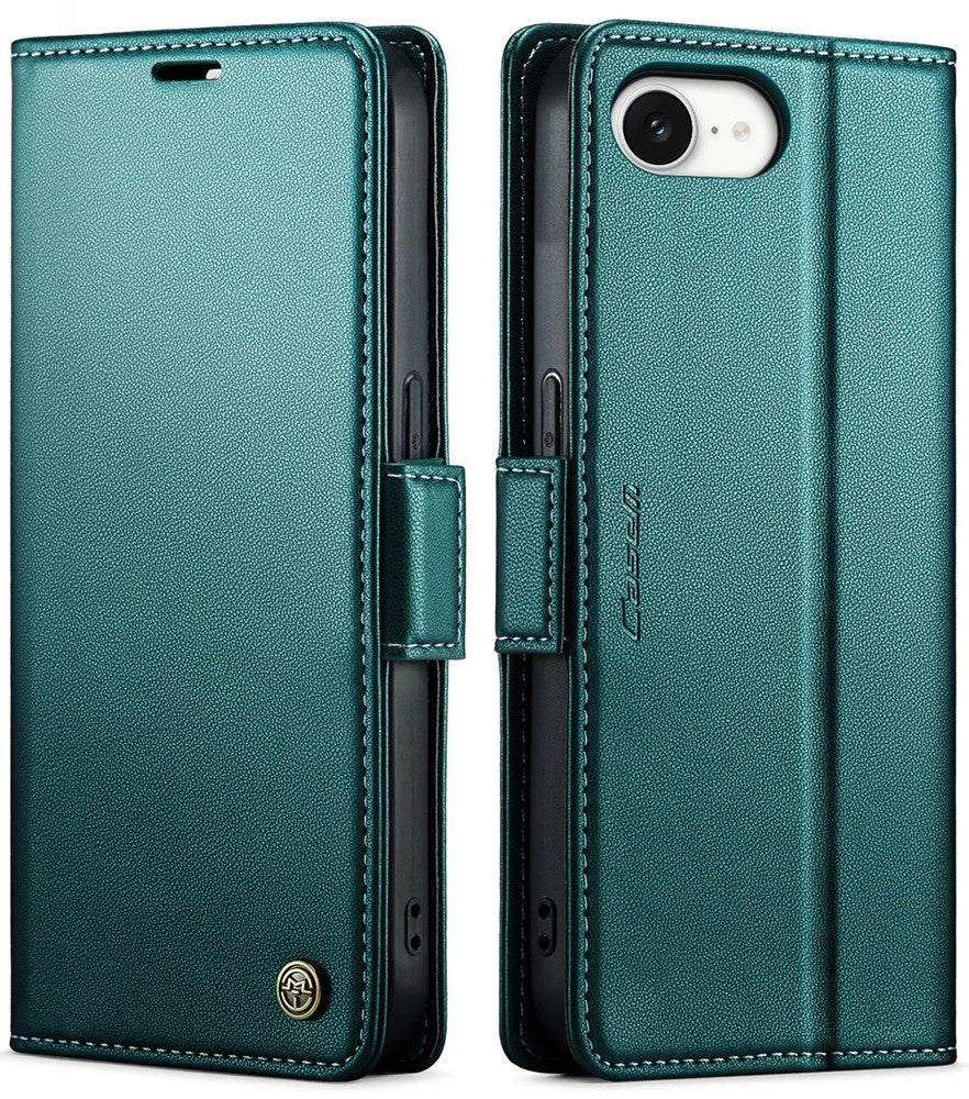 iPhone 16e / 17e Wallet Flip Cover RFID – Grøn