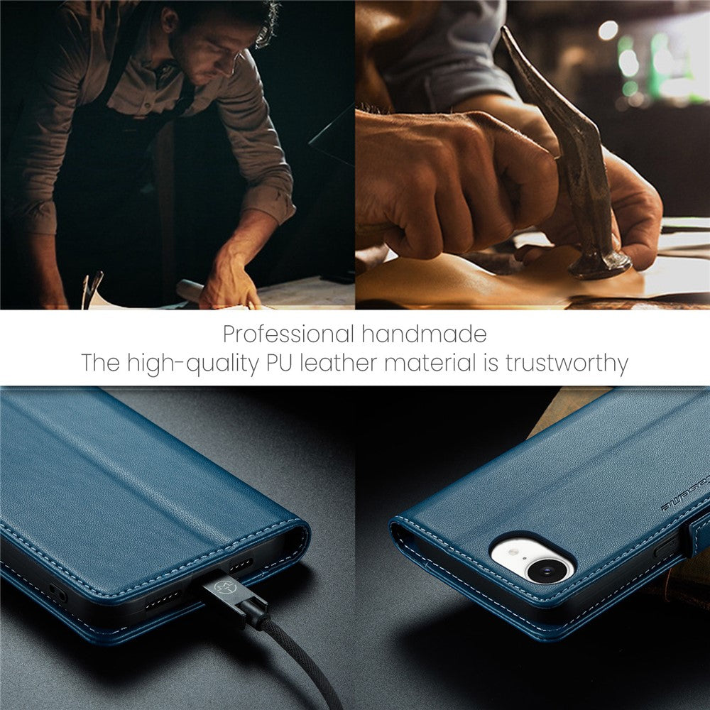 iPhone 16e / 17e Wallet Flip Cover RFID – Blå - produktbillede 10