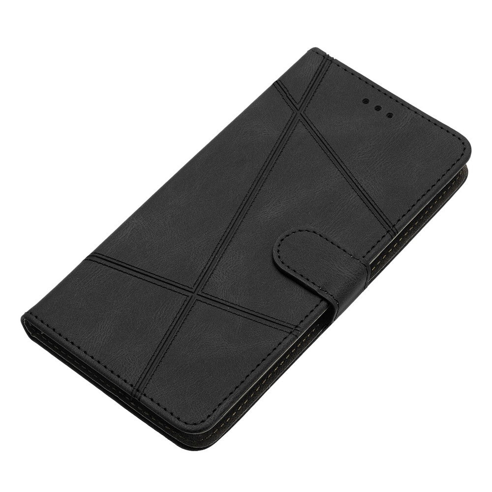 iPhone 16e / 17e Wallet Flip Cover Lines – Sort - produktbillede 5