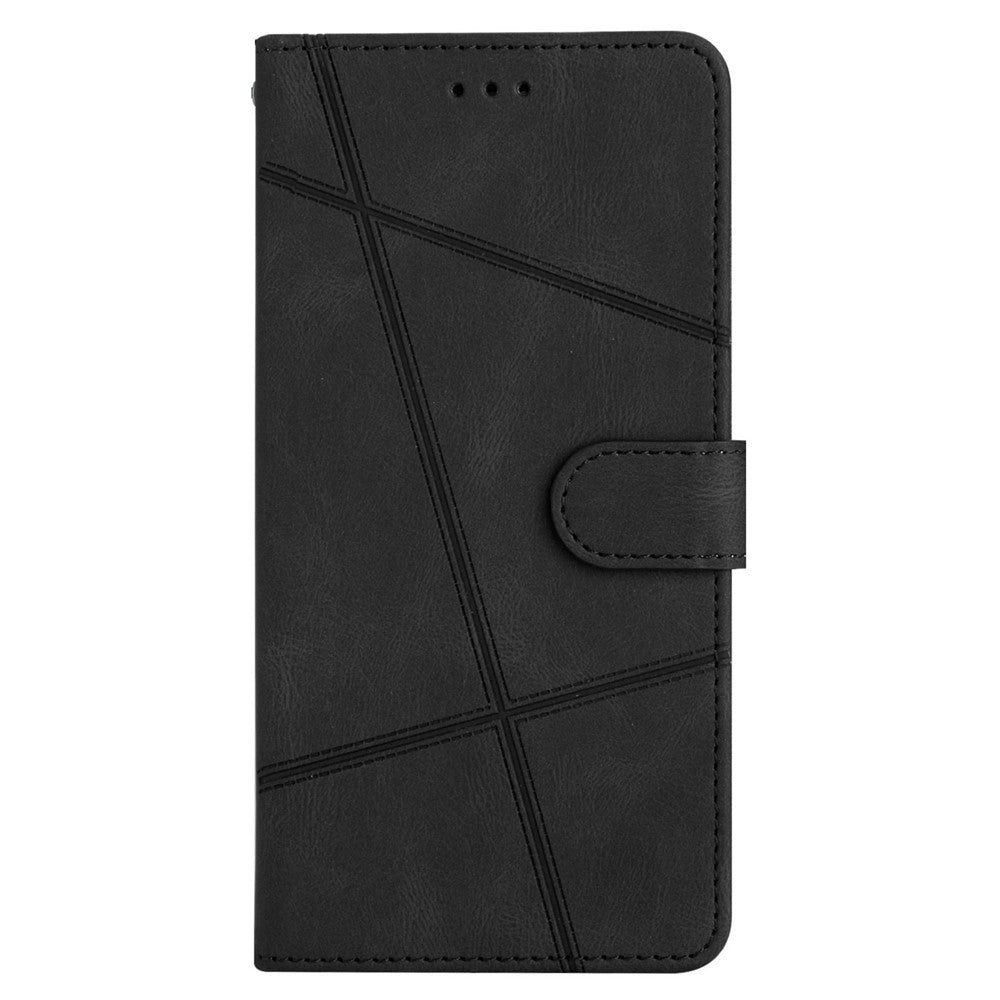 iPhone 16e / 17e Wallet Flip Cover Lines – Sort - produktbillede 8