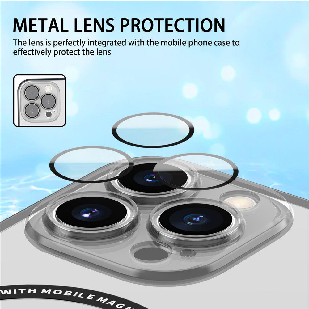 iPhone 14 Pro Cover Slim Magnetic Soft Hard Shockproof Metal Lens Protection Light – Gul - produktbillede 7