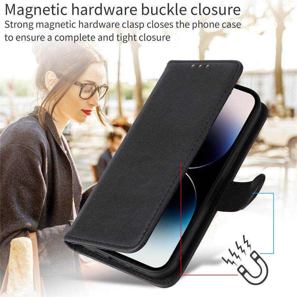 iPhone 16e / 17e Wallet Flip Cover 2-i-1 – Sort