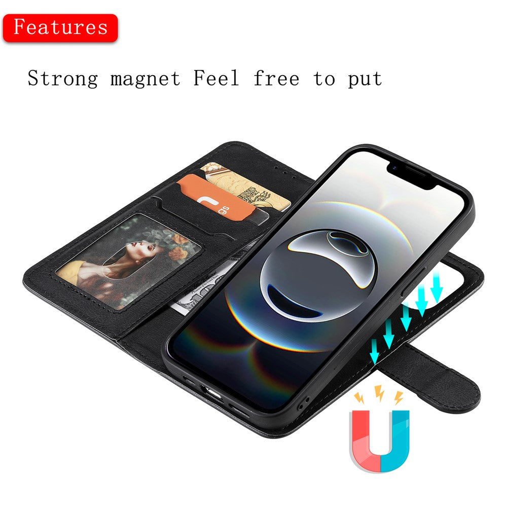 iPhone 16e / 17e Wallet Flip Cover 2-i-1 – Sort