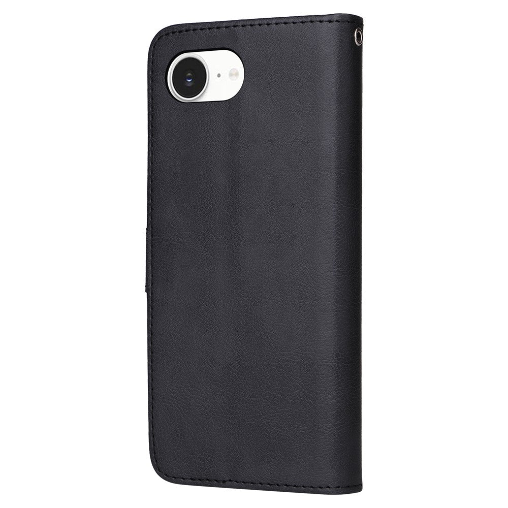 iPhone 16e / 17e Wallet Flip Cover 2-i-1 – Sort