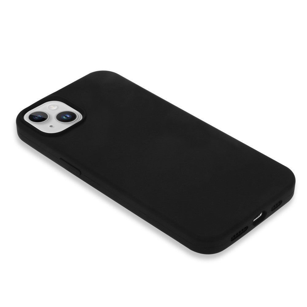 iPhone 14 Plus MagSafe Silicone Cover Shock Magnetic Solid Fiber Lining Resistant – Sort - produktbillede 5