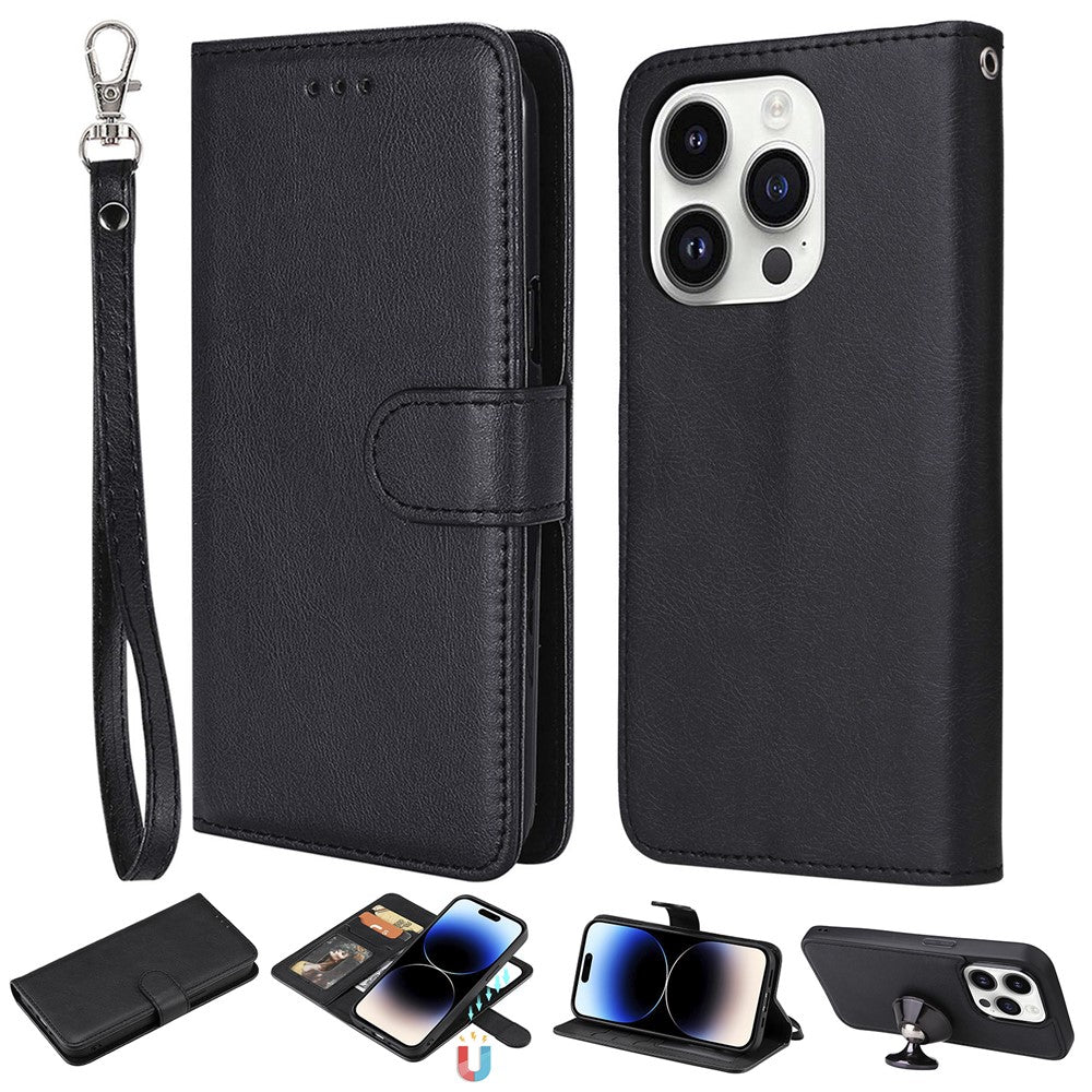 iPhone 14 Pro TPU Cover Detachable 2 in 1 Design – Sort - produktbillede 1