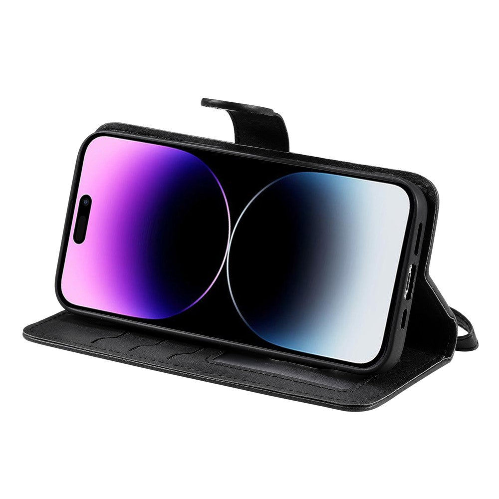 iPhone 14 Pro Max Læder Cover med kortholder Iphone14promax Aft – Sort - produktbillede 2