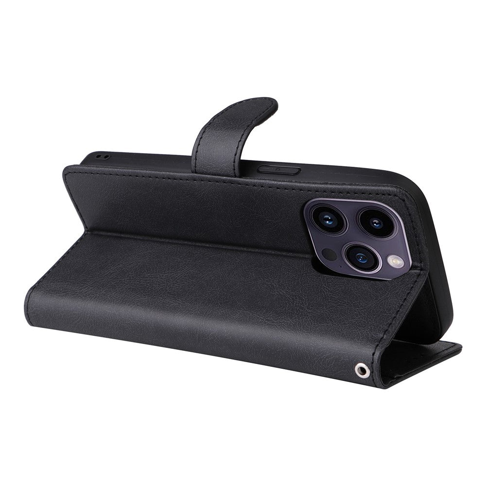 iPhone 14 Pro Max Læder Cover med kortholder Iphone14promax Aft – Sort - produktbillede 4