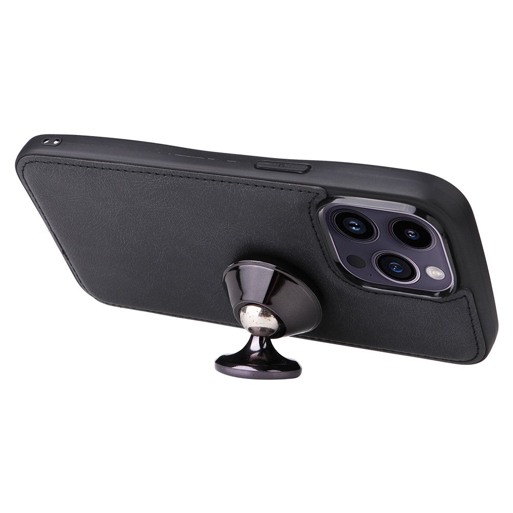 iPhone 14 Pro Max Læder Cover med kortholder Iphone14promax Aft – Sort - produktbillede 5
