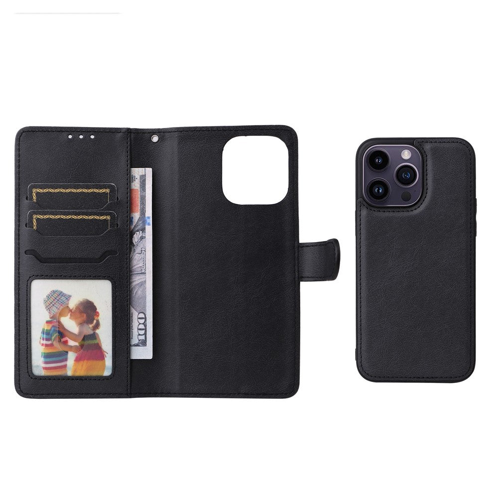 iPhone 14 Pro Max Læder Cover med kortholder Iphone14promax Aft – Sort - produktbillede 7