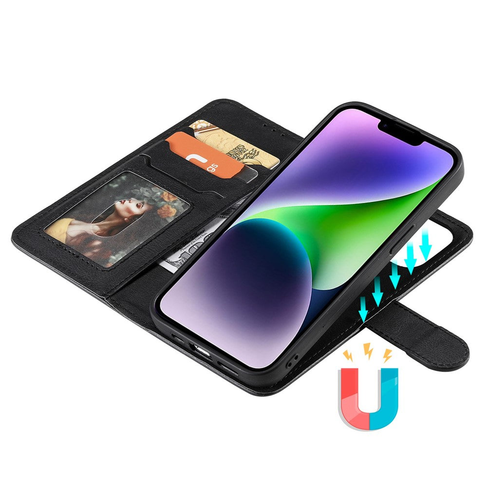 iPhone 14 TPU Cover Detachable 2 in 1 Design – Sort - produktbillede 3