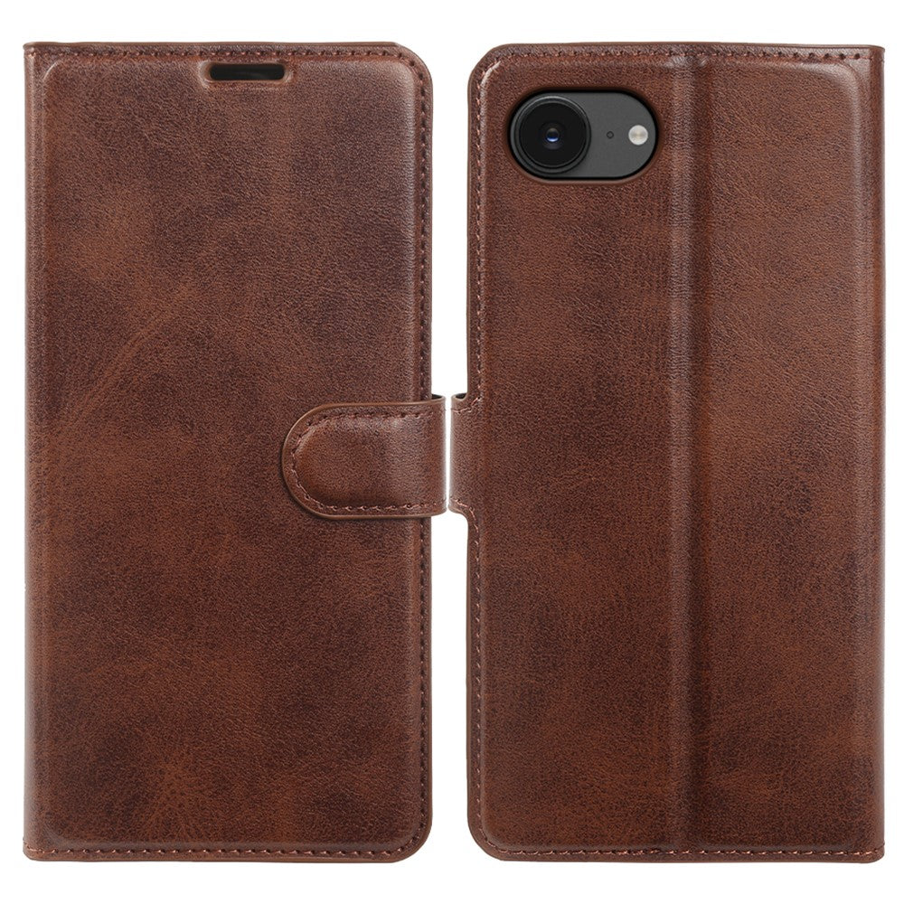 iPhone 16e / 17e Wallet Flip Cover Calf – Brun