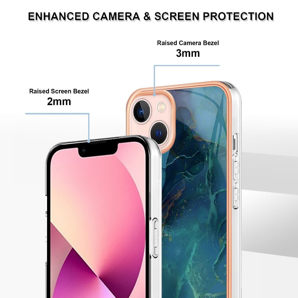 iPhone 13 Marmor – Grøn/Blå - produktbillede 2