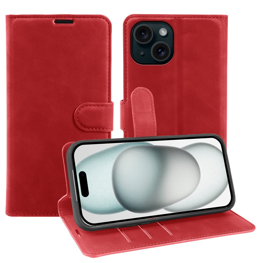 iPhone 15 Wallet Skin-Touch Rød
