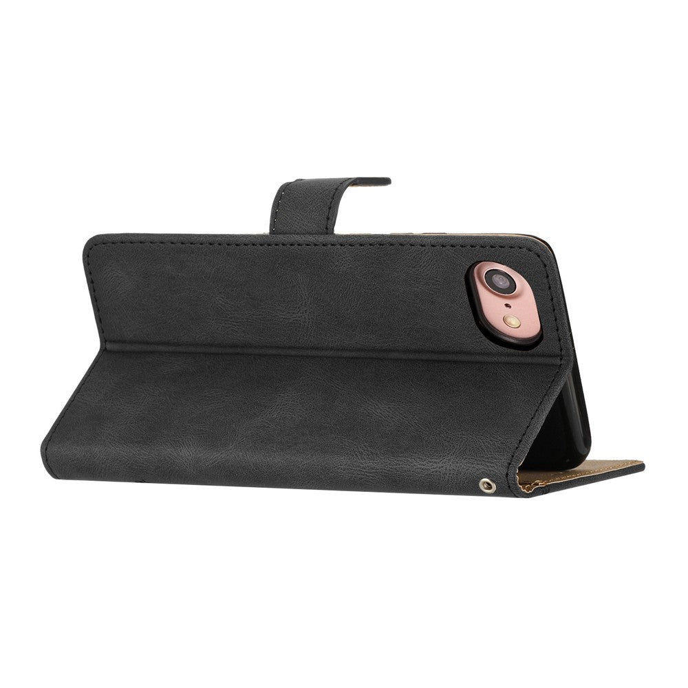 iPhone 7/8/SE Wallet Flip Cover Lines – Sort - produktbillede 4