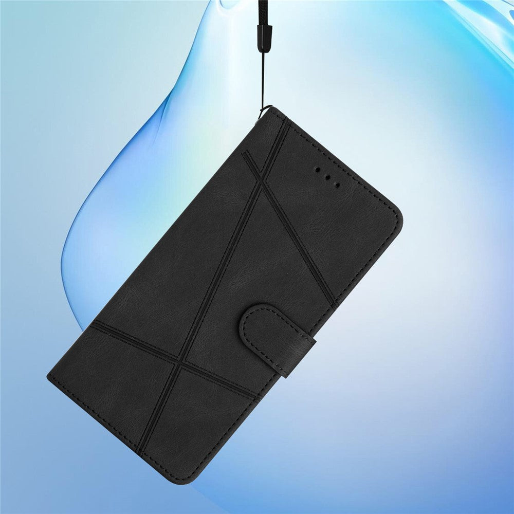 iPhone 7/8/SE Wallet Flip Cover Lines – Sort - produktbillede 7