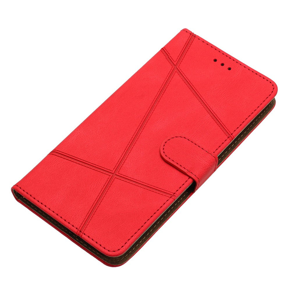 iPhone 7/8/SE Wallet Flip Cover Lines – Rød - produktbillede 5